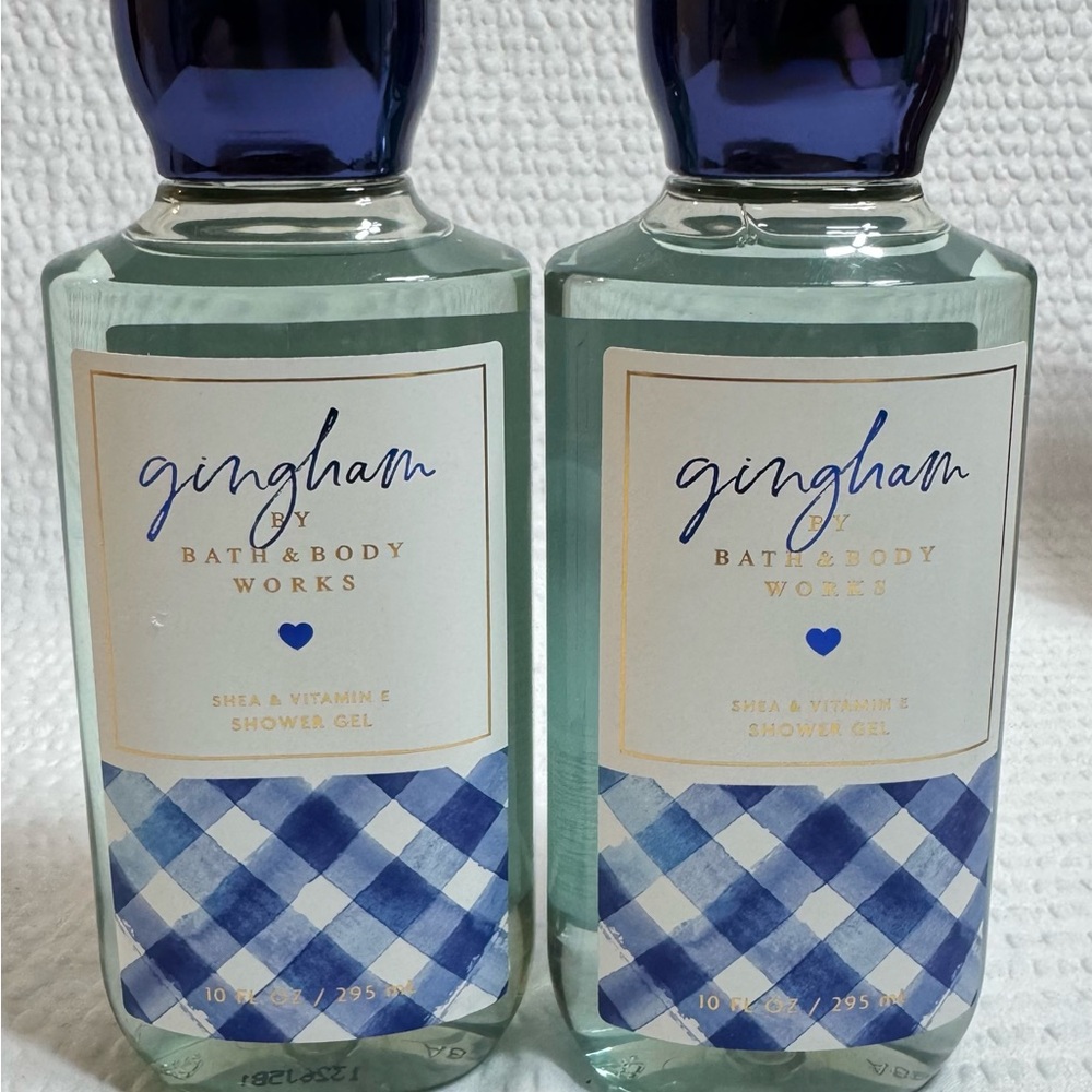 Bath & Body Works Gingham Shower Gel - Blue and Cream